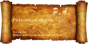 Petrovics Anita névjegykártya